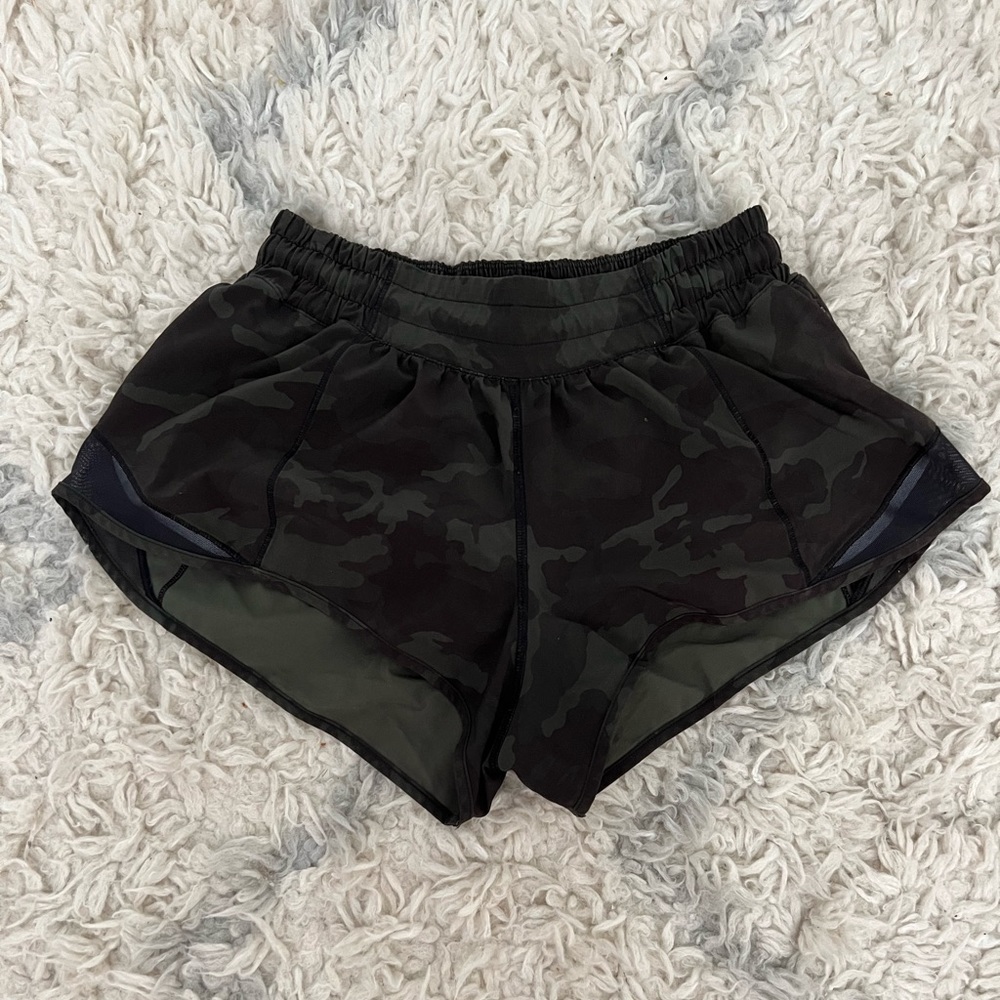 Lululemon Hotty hot shorts, 2.5 inch inseam, camo